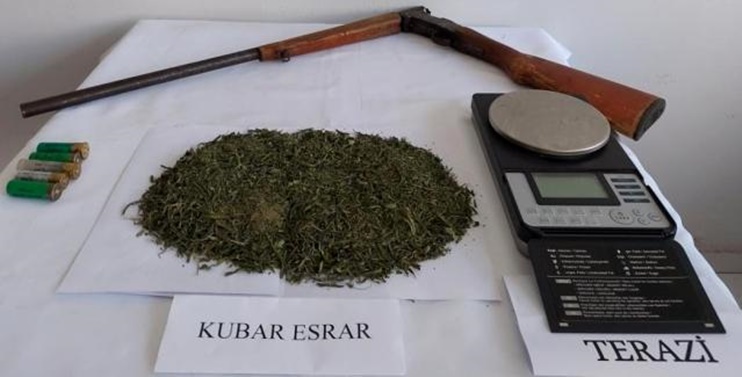 Gönen’de jandarma ekipleri esrar