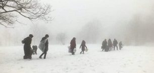 68 mahallenin yolu kardan kapalı