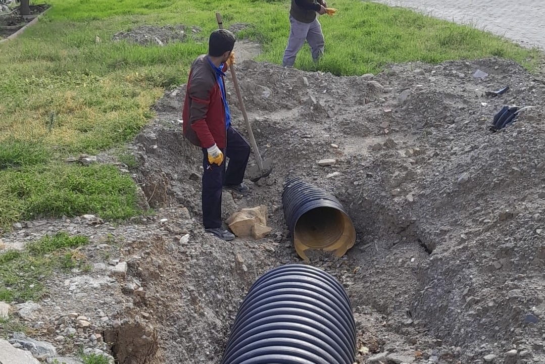 yağışlara karşı önlem yağmur suyu hattı çalışmaları devam ediyor